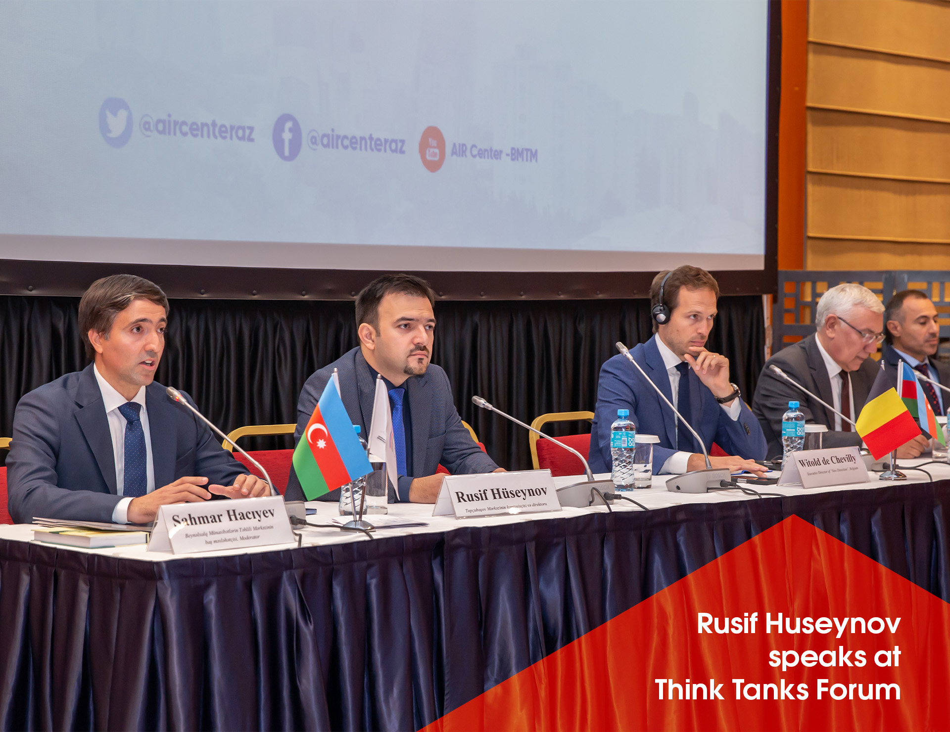 Rusif Huseynov speaks at Think Tanks Forum