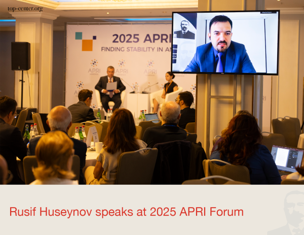 Rusif Hüseynov APRI Forumunda (2025) çıxış edib
